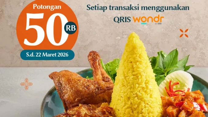Promo Dapur Solo QRIS Wondr BNI Diskon Rp. 50.000 untuk transaksi minimal Rp300.000