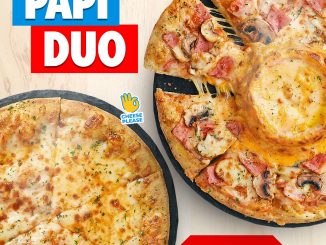 Promo Domino's Papi Duo 2 Medium Pizza Rp. 100.000 hemat untuk dua pizza medium