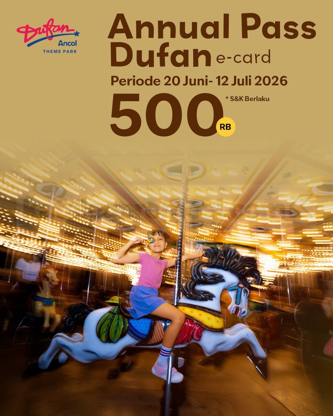 Promo Dufan Annual Pass E-Card mulai Rp. 500.000 Promo Dufan Annual Pass E-Card mulai Rp. 500.000 untuk akses bermain lebih sering di Dufan