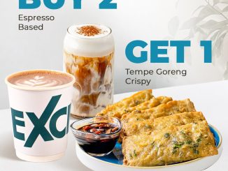 Promo Excelso Beli 2 Minuman Gratis Tempe Goreng Crispy untuk member Excelso dengan pembelian dua minuman espresso