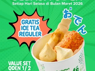 Promo FamilyMart Selasa Oden Gratis Ice Tea Reguler Rp. 15.000 setiap Selasa di bulan Maret