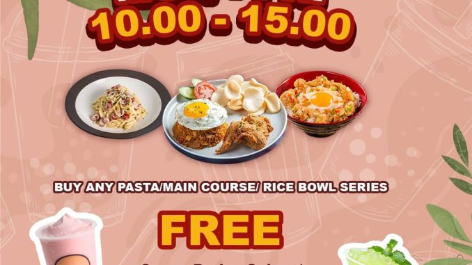 Promo Fat Bubble Beli Menu Gratis Smoothies pasta rice bowl weekdays