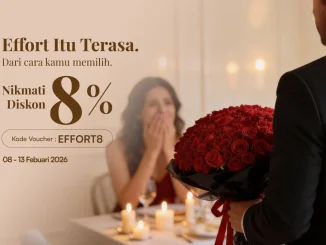 Buket bunga Valentine FlowerAdvisor elegan diskon 8% untuk kejutan romantis