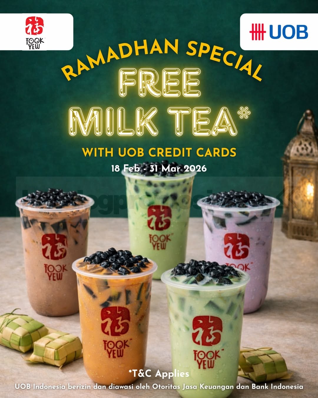 Promo Fook Yew Ramadhan Special Gratis Milk Tea Promo Fook Yew Ramadhan Special Gratis Milk Tea Rp. 150.000 dengan Kartu Kredit UOB