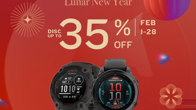 Promo Garmin Happy Lunar New Year diskon hingga 35% Februari 2026