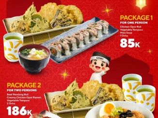 Promo Genki Sushi Ramadan Package mulai Rp. 85.000 dengan pilihan paket berbuka puasa hingga 6 orang