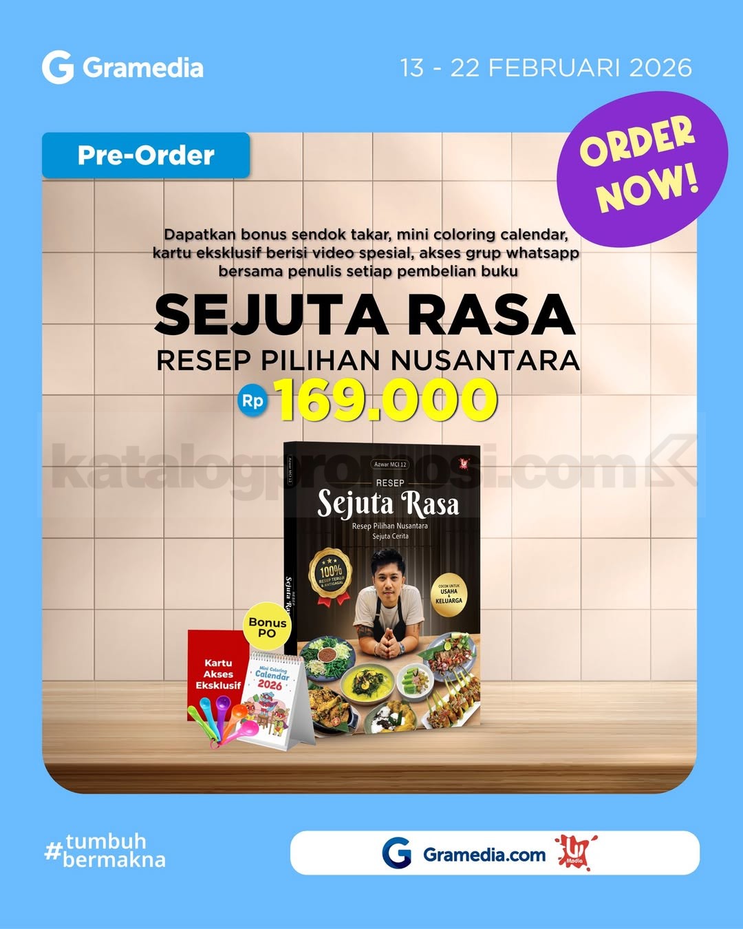 Promo Gramedia Pre-Order Sejuta Rasa Buku Resep Nusantara Rp. 169.000 Promo Gramedia Pre-Order Sejuta Rasa Buku Resep Nusantara Rp. 169.000 dengan bonus eksklusif