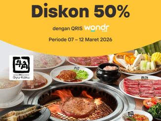 Promo Gyu-Kaku Re-Opening Paris Van Java Diskon 50% hingga Rp. 150.000 pembayaran QRIS wondr by BNI