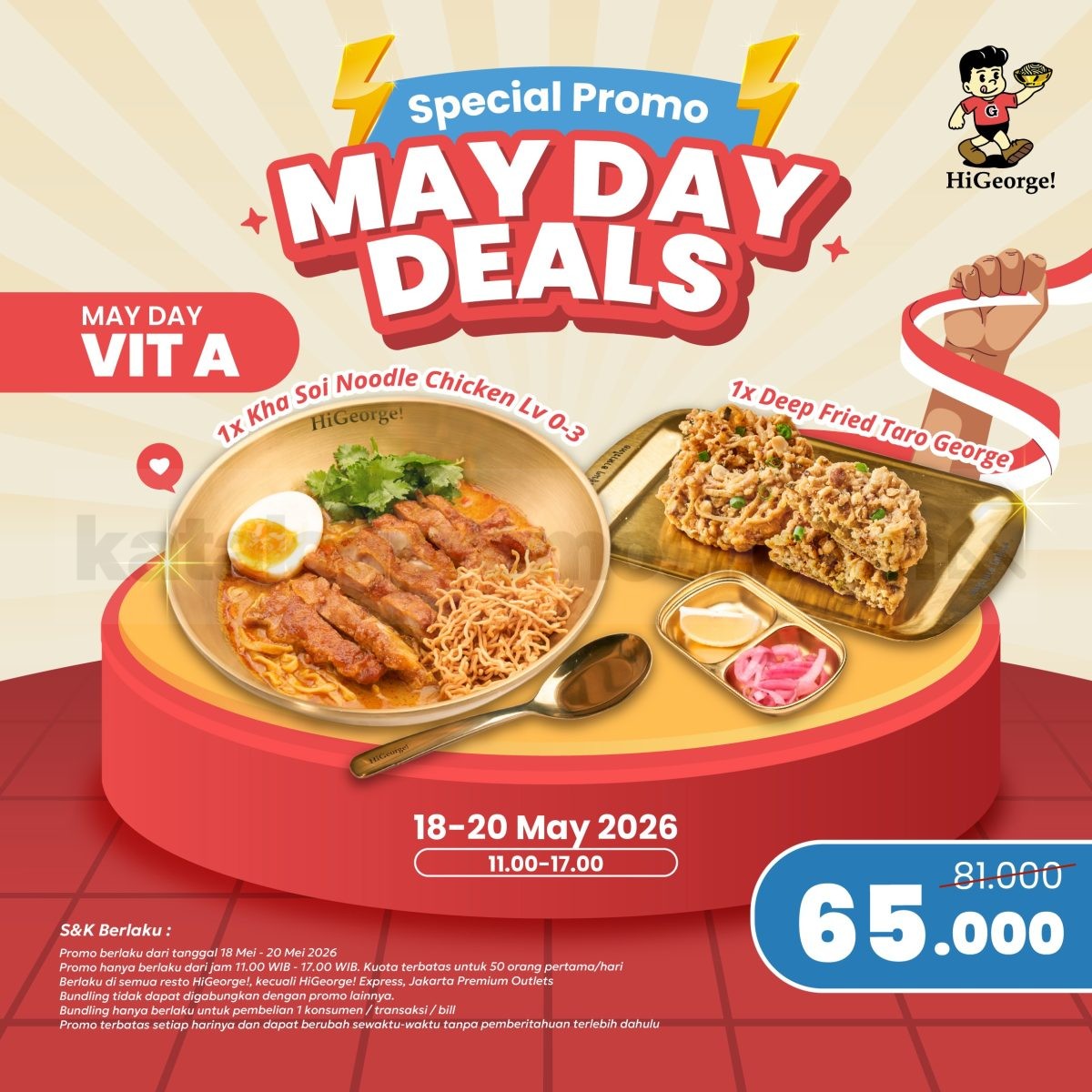 Promo HiGeorge! MAY DAY DEALS Mulai Rp. 65.000