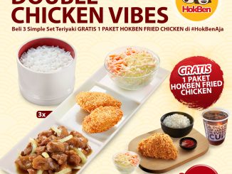 Promo HokBen Double Chicken Vibes mulai Rp. 29 ribuan gratis fried chicken paket teriyaki