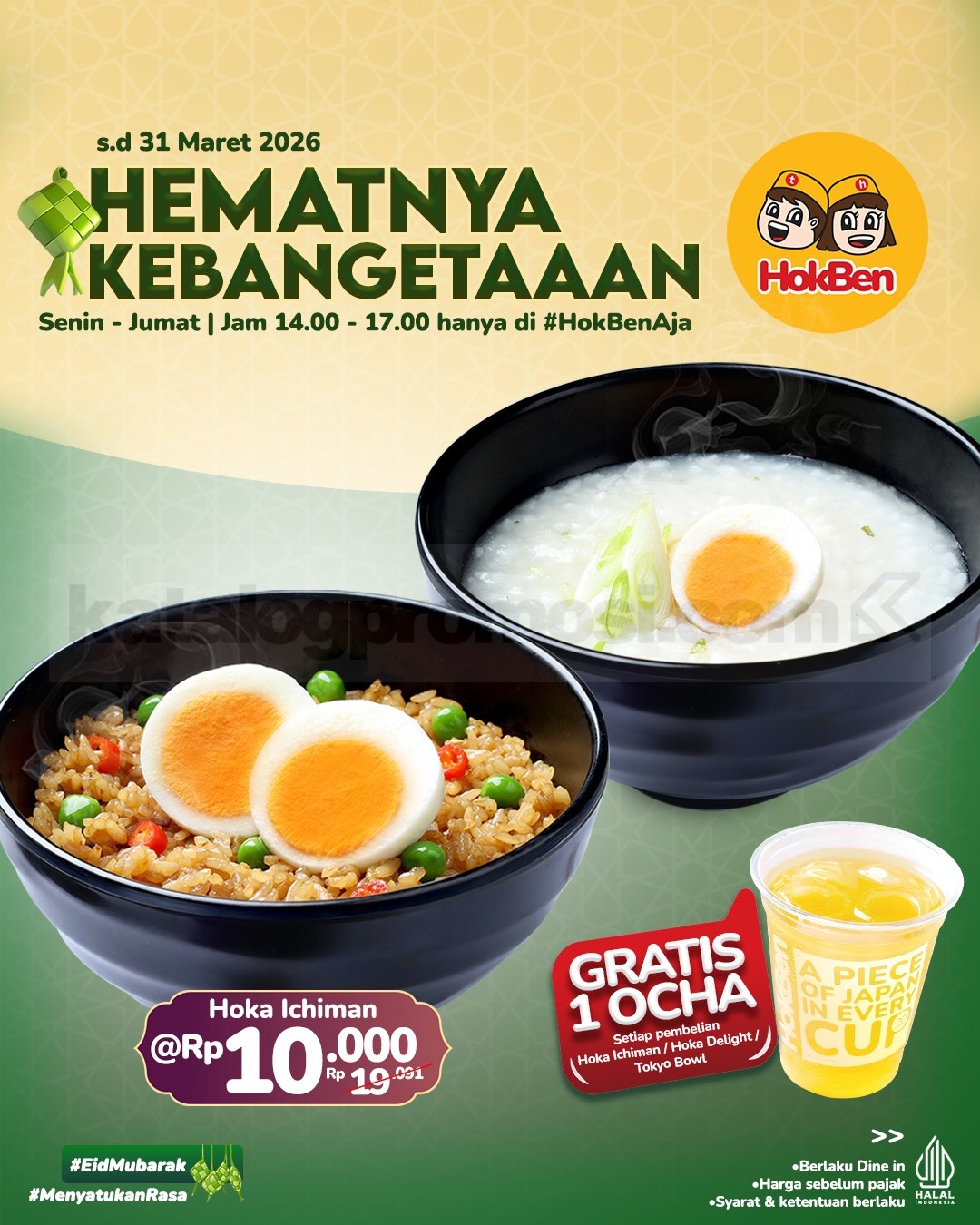 Promo HokBen Hematnya Kebangetan Menu Favorit mulai Rp. 10.000 Promo HokBen Hematnya Kebangetan Menu Favorit mulai Rp. 10.000 gratis Cold Ocha