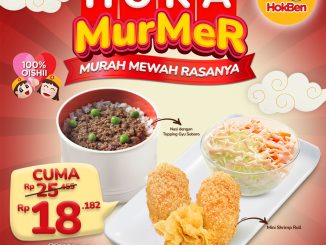 Promo HokBen HOKA MurMeR Menu Lengkap Rp. 18.182 pilihan paket nasi Gyu Soboro dan fried menu
