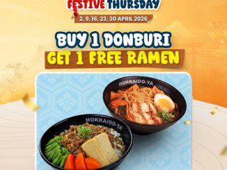 Promo Hokkaido-Ya Festive Thursday Buy 1 Get 1 Free donburi gratis ramen