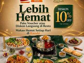Promo I-Tasuki GrabFood Dine Out Deals Diskon 10% untuk makan hemat via aplikasi Grab