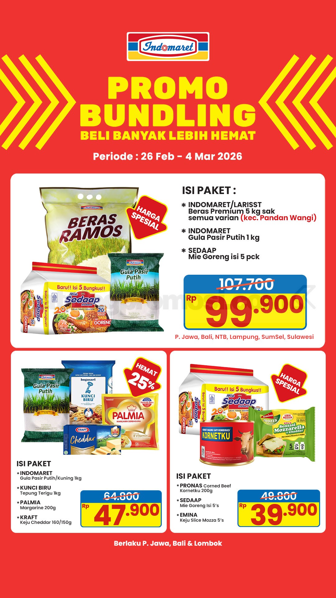Promo Indomaret Bundling Hemat 26 Februari - 04 Maret 2026 Promo Indomaret Bundling Hemat periode 26 Februari – 4 Maret 2026 harga mulai Rp. 39.900
