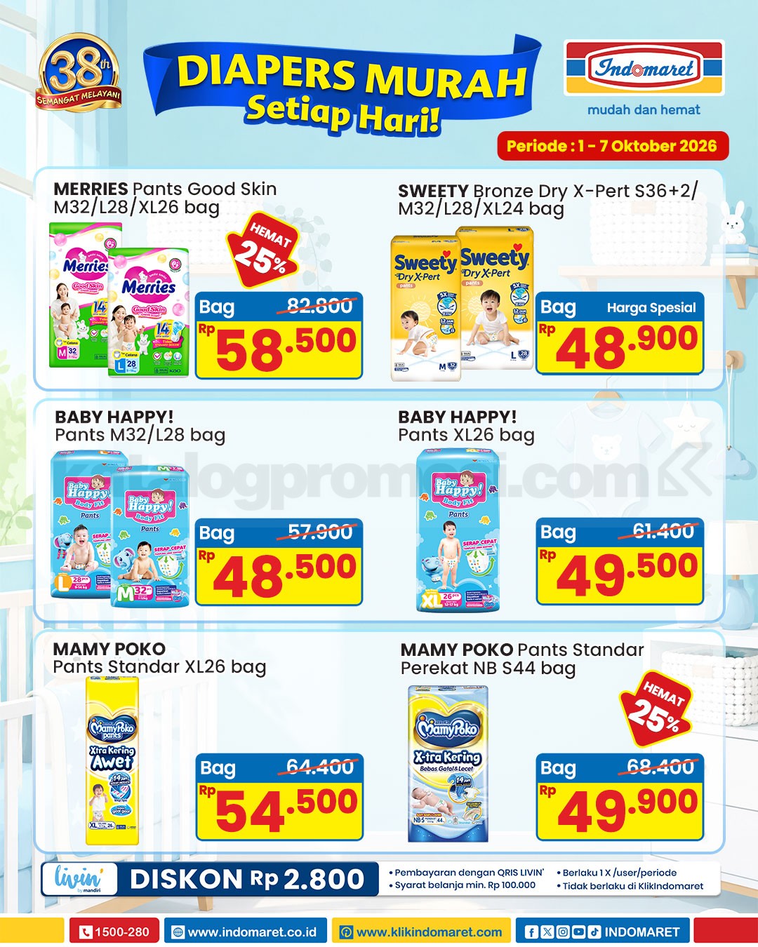 Promo Indomaret Susu dan Diapers Murah Setiap Hari