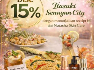 Promo Itasuki Senayan City Diskon 15% dengan Receipt Natasha untuk self-reward