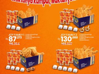 Promo J.Chicken Family Package mulai Rp. 87.273 dengan pilihan paket ayam crispy untuk makan rame