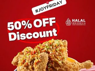 Promo J.CHICKEN JOYFRIDAY Whole Chicken Diskon 50% untuk menu ayam crispy favorit setiap Jumat