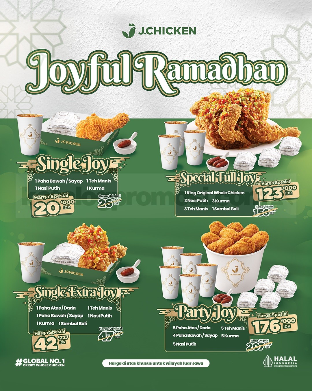 Promo J.Chicken Joyful Ramadhan Paket mulai Rp. 20.000 Promo J.Chicken Joyful Ramadhan Paket mulai Rp. 20.000 1