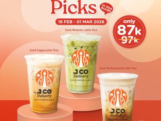 Promo JCO Your Favorite Picks 3 Minuman Rp. 87.000 periode 16 Februari 2026 - 1 Maret 2026
