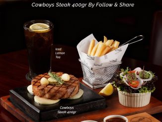 Promo Justus Steakhouse Shocking Deals Diskon 70% Cowboy Steak 400gr free Ice Lemon Tea