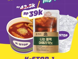Promo K-STOP X MY PICK K-Food Combo mulai Rp. 36.000 paket topokki dan kimbap dengan pouch drink