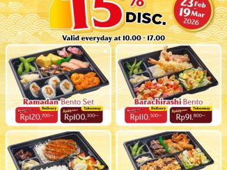 Promo Kappa Sushi Super Deals Bento Diskon 15% untuk Take Away dan Delivery