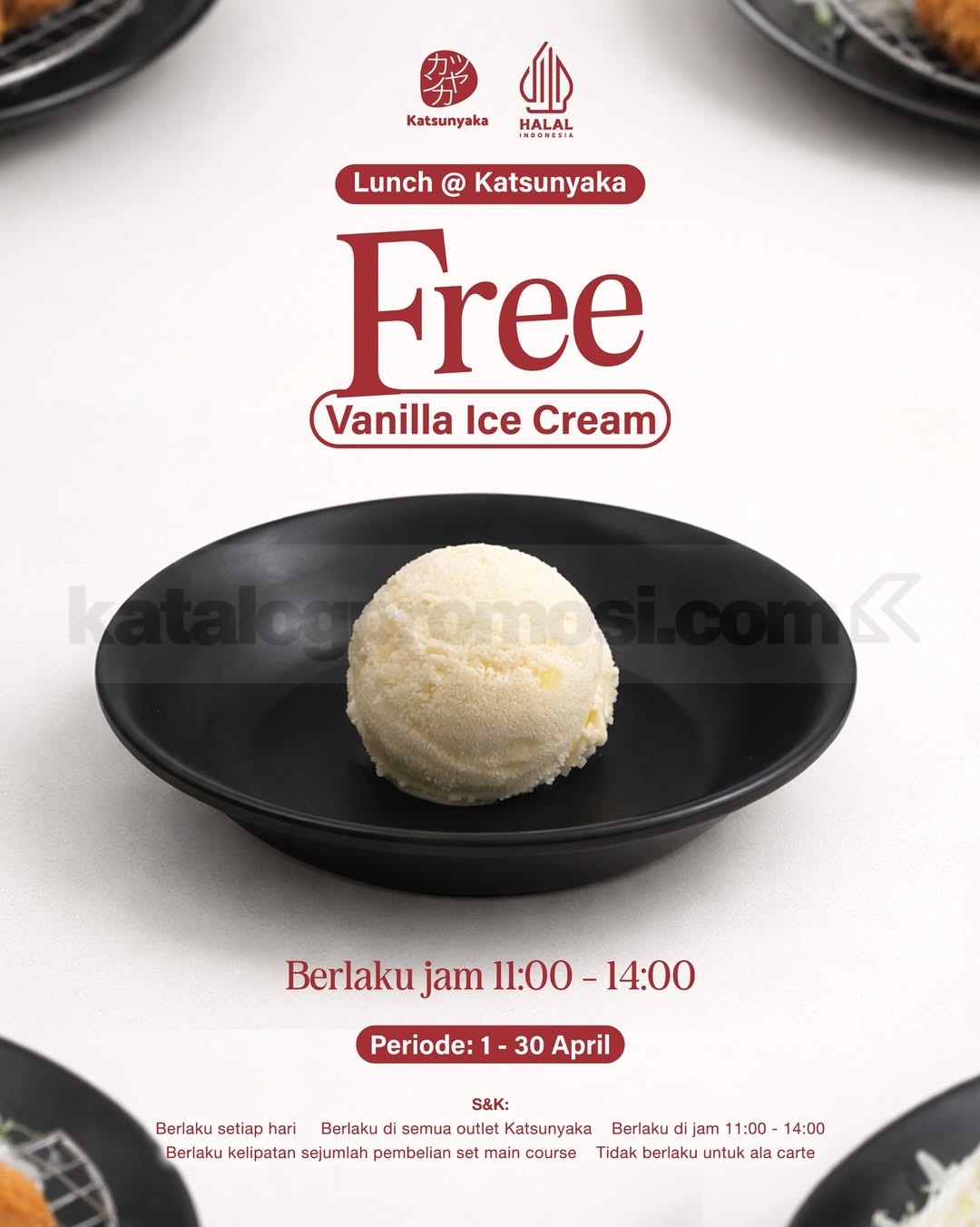 Promo Katsunyaka Happy Hour Free Ice Cream Promo Katsunyaka Happy Hour Free Ice Cream gratis ice cream makan siang