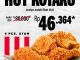 Promo KFC HUT Kotaku 4 pcs ayam mulai Rp. 46.364 mengikuti tanggal ulang tahun kota masing-masing