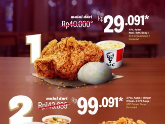 Promo KFC Jagoan Sahur mulai Rp. 29.091 pukul 20.00 – 05.00 dengan paket ayam dan nasi