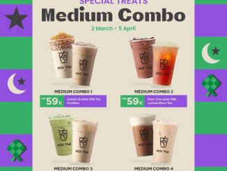 Promo KOI Thé Special Treats Medium Combo Rp. 59.000 dengan 4 pilihan combo minuman medium