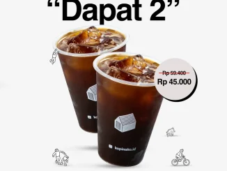 Promo Kopi Nako Beli 1 Dapat 2 Ice Americano Rp. 45.000 via GoFood dan GrabFood periode Juni-Juli 2026