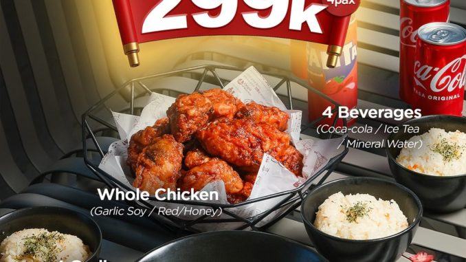 Promo Kyochon Chicken Combo Cuan Rp. 299.000 paket sharing 4 pax Chinese New Year