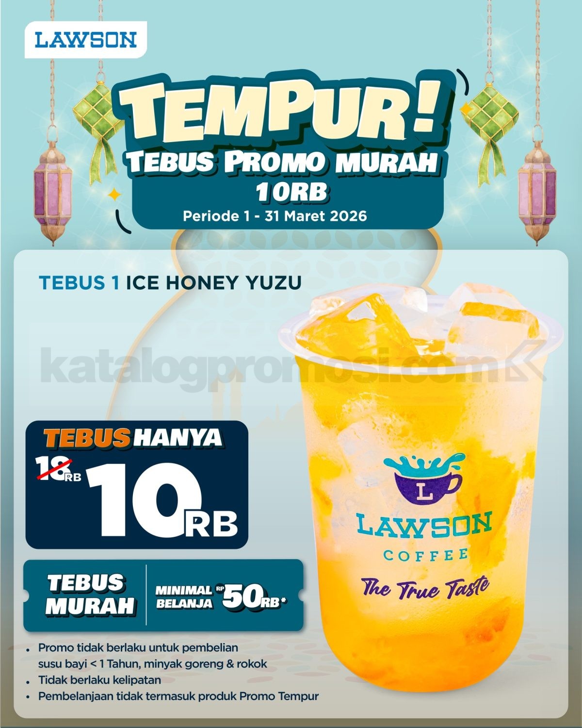 Promo Lawson Tempur Tebus Murah Ice Honey Yuzu Rp. 10.000 Promo Lawson Tempur Tebus Murah Ice Honey Yuzu Rp. 10.000 minimal belanja Rp. 50.000