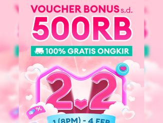 Promo Lazada 2.2 Sale voucher hingga Rp. 500.000 dan gratis ongkir belanja online