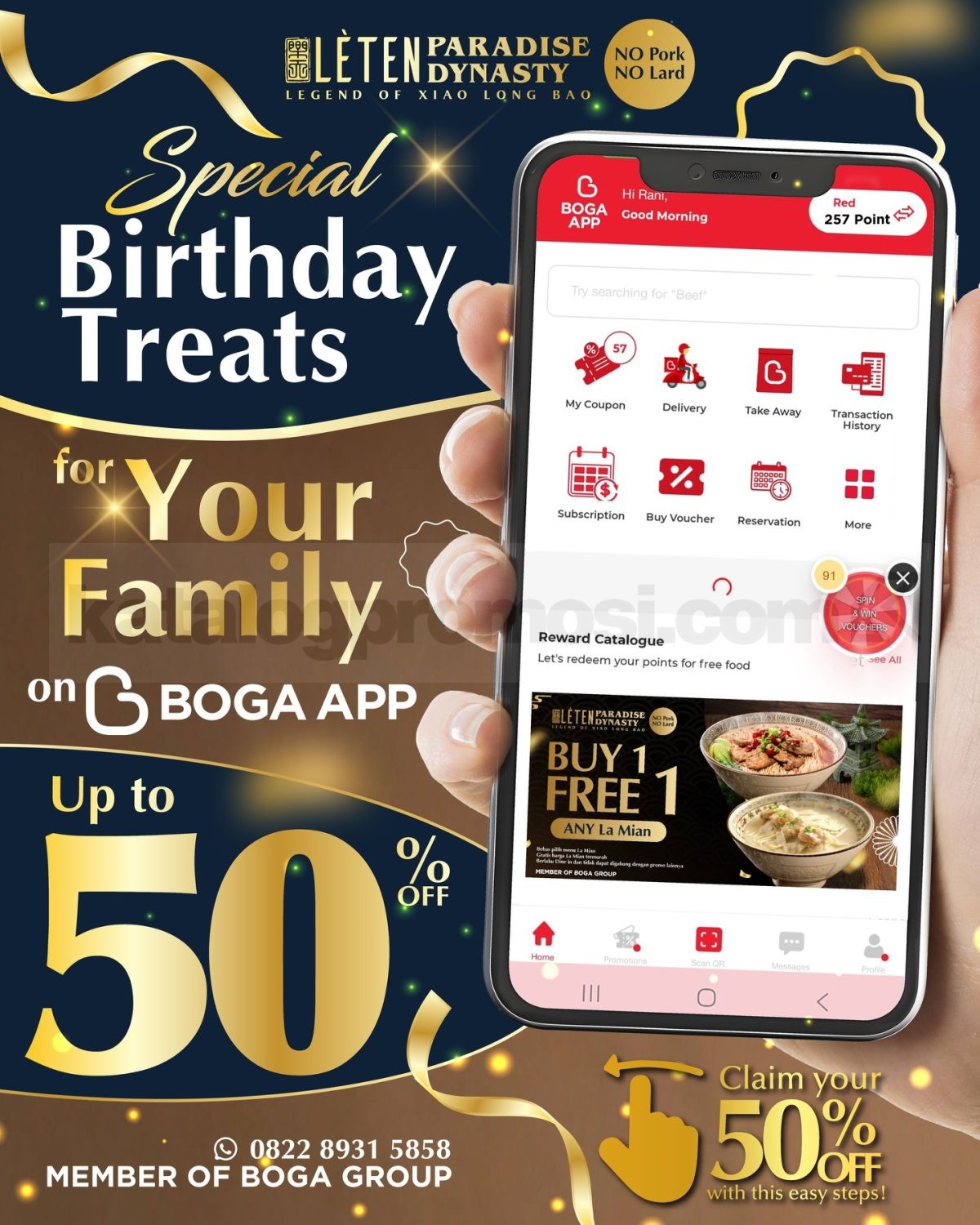 Promo Leten Paradise Dynasty Birthday Treat Diskon hingga 50% Promo Leten Paradise Dynasty Birthday Treat diskon hingga 50% via Boga App