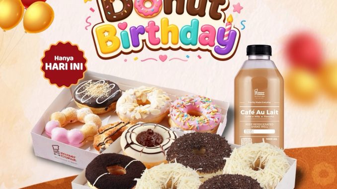 Promo Mister Donut 11th Birthday Bundle Rp. 110.000 dengan donut dan Café Au Lait