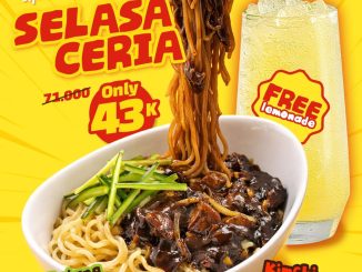 Promo Mujigae Selasa Ceria Jajangmyeon Rp. 43.000 lengkap dengan kimchi dan lemonade