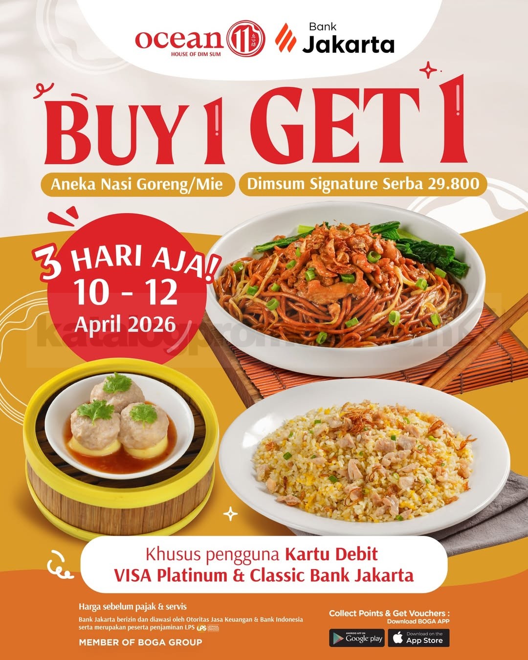 Promo Ocean 11 HUT Bank Jakarta Buy 1 Get 1 Menu Promo Ocean 11 HUT Bank Jakarta Buy 1 Get 1 Menu dimsum Rp. 29.800