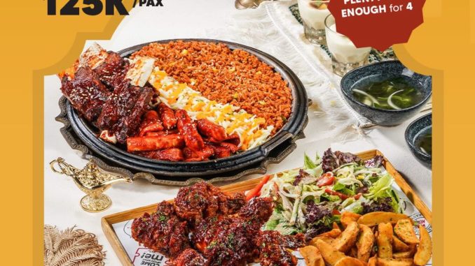 Promo OJJU Sizzling Iftar mulai Rp. 125.000 per pax paket sharing Ramadan Beef Ribs Mozzarella dan Corn Tea refill