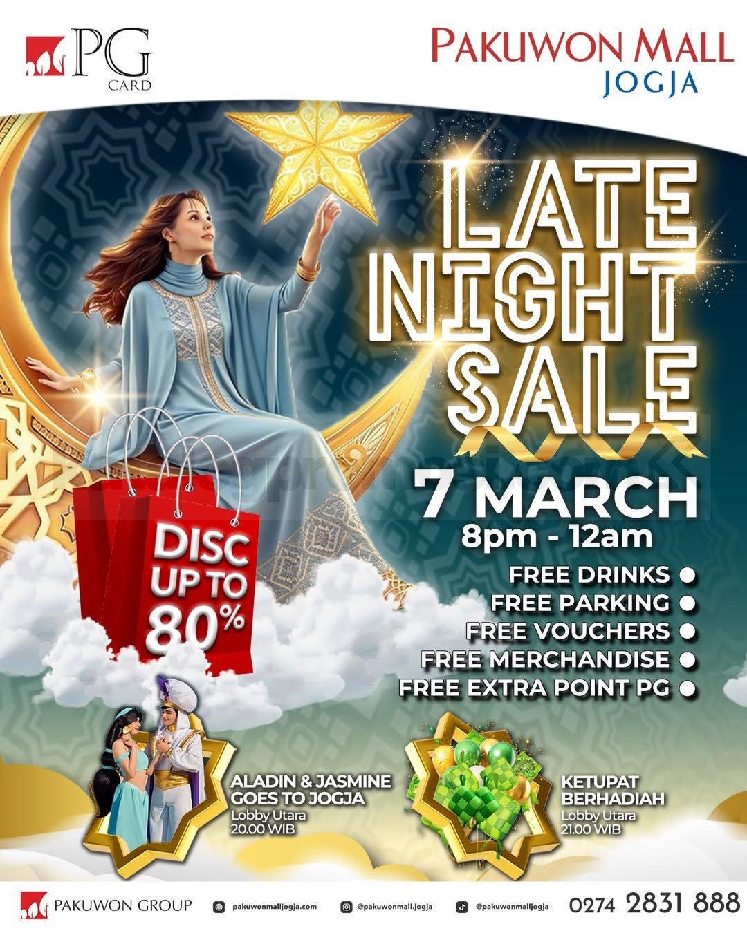 Promo Pakuwon Mall Jogja Late Night Sale Diskon 80% Promo Pakuwon Mall Jogja Late Night Sale diskon hingga 80% 7 Maret 2026