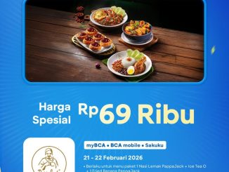 Promo PappaJack HUT BCA 69 Paket Rp. 69.000 periode 21 – 22 Februari 2026 QRIS myBCA