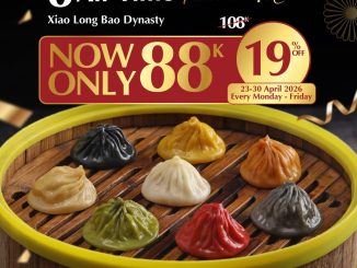 Promo Paradise Dynasty 8 Menu Favorit Rp. 88.000 periode 23 sampai 30 April 2026 Senin sampai Jumat minimum transaksi Rp. 200.000