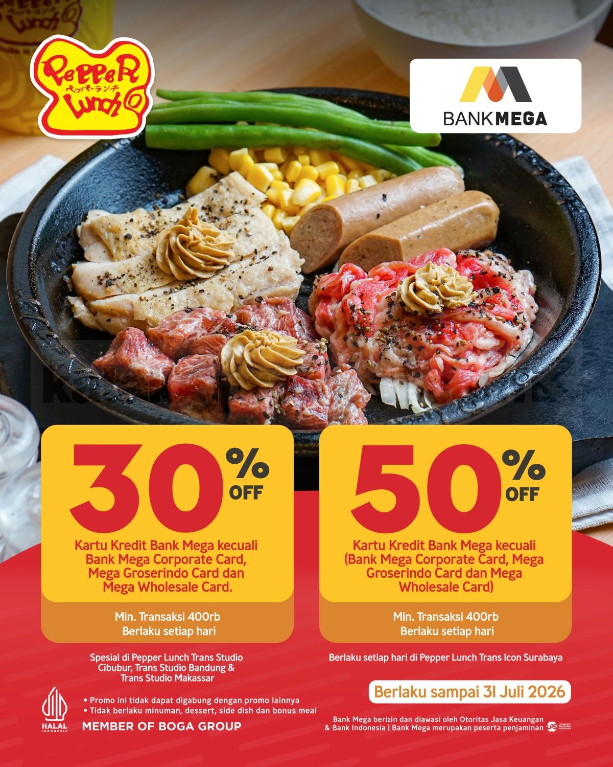 Promo Pepper Lunch Diskon Bank hingga 50% Promo Pepper Lunch Diskon Bank hingga 50% 11