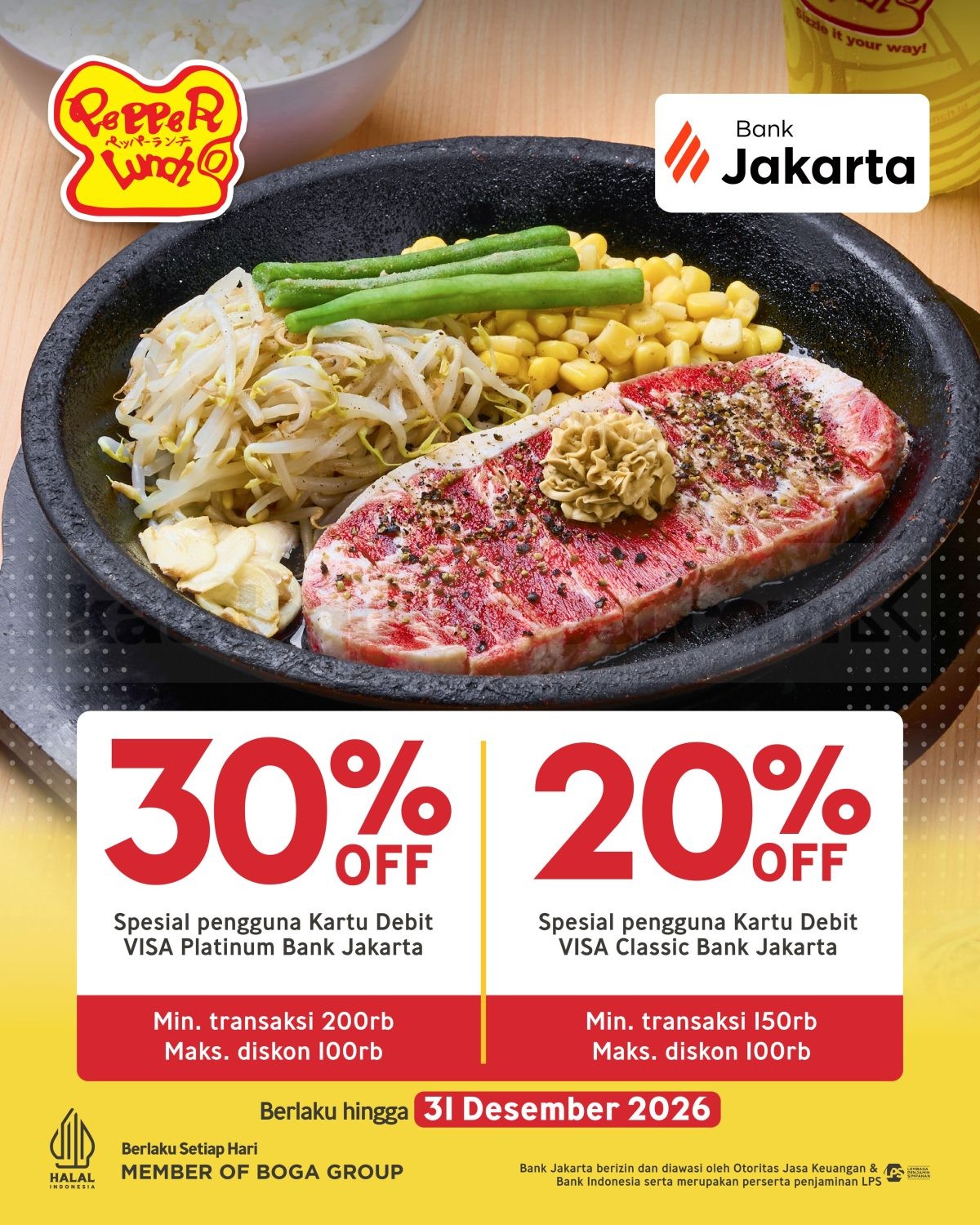 Promo Pepper Lunch Diskon Bank hingga 50% Promo Pepper Lunch Diskon Bank hingga 50% 4