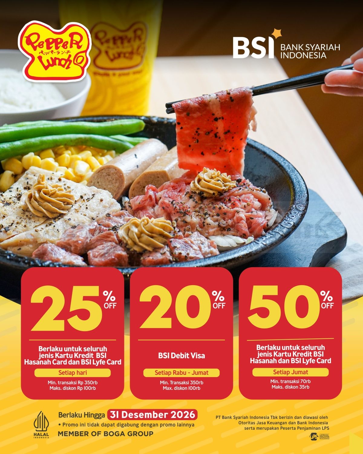 Promo Pepper Lunch Diskon Bank hingga 50% Promo Pepper Lunch Diskon Bank hingga 50% 6