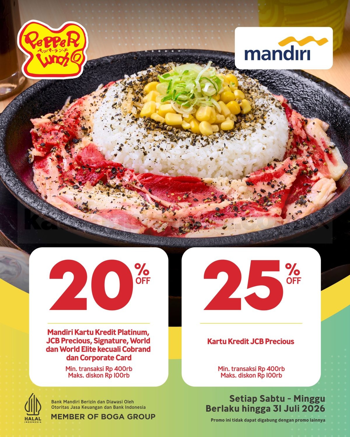 Promo Pepper Lunch Diskon Bank hingga 50% Promo Pepper Lunch Diskon Bank hingga 50% 8