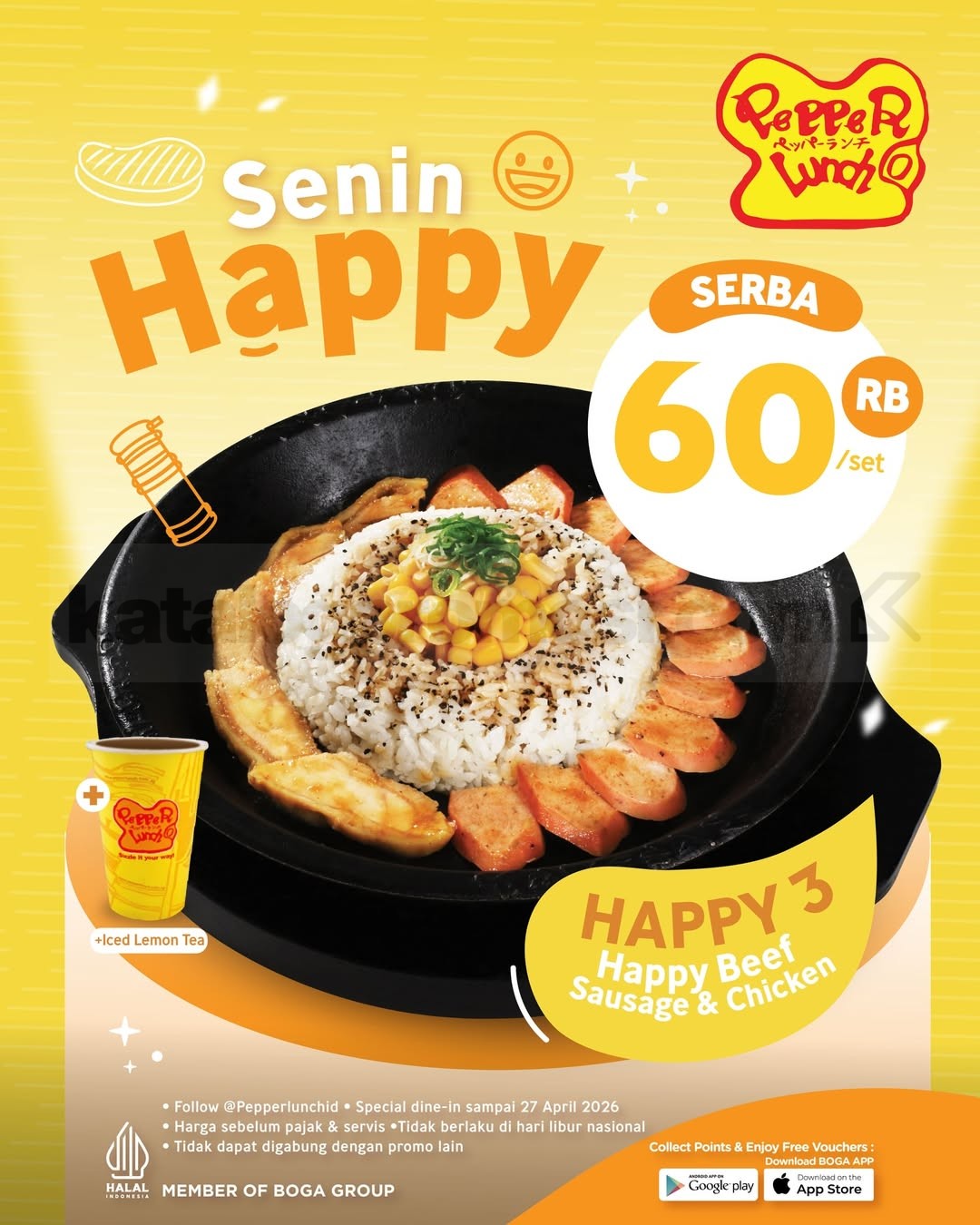 Promo Pepper Lunch Senin Happy Menu Rp. 60.000 Promo Pepper Lunch Senin Happy Menu Rp. 60.000 2