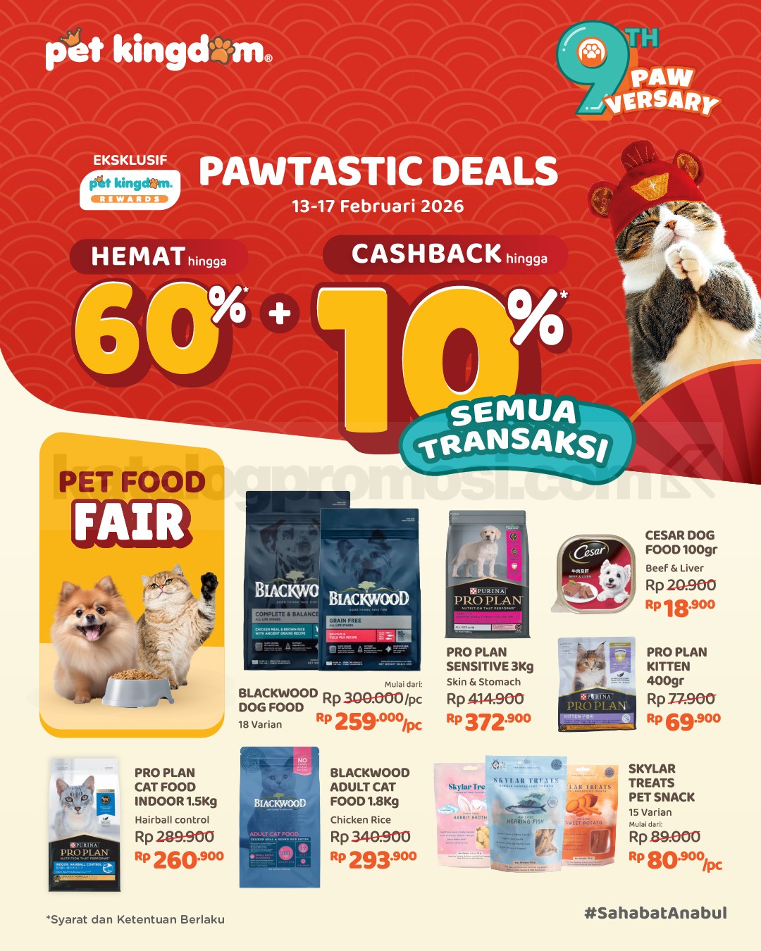 Promo Pet Kingdom Pawtastic Deal Diskon hingga 60% Promo Pet Kingdom Pawtastic Deal Diskon hingga 60% dan cashback 10% untuk member